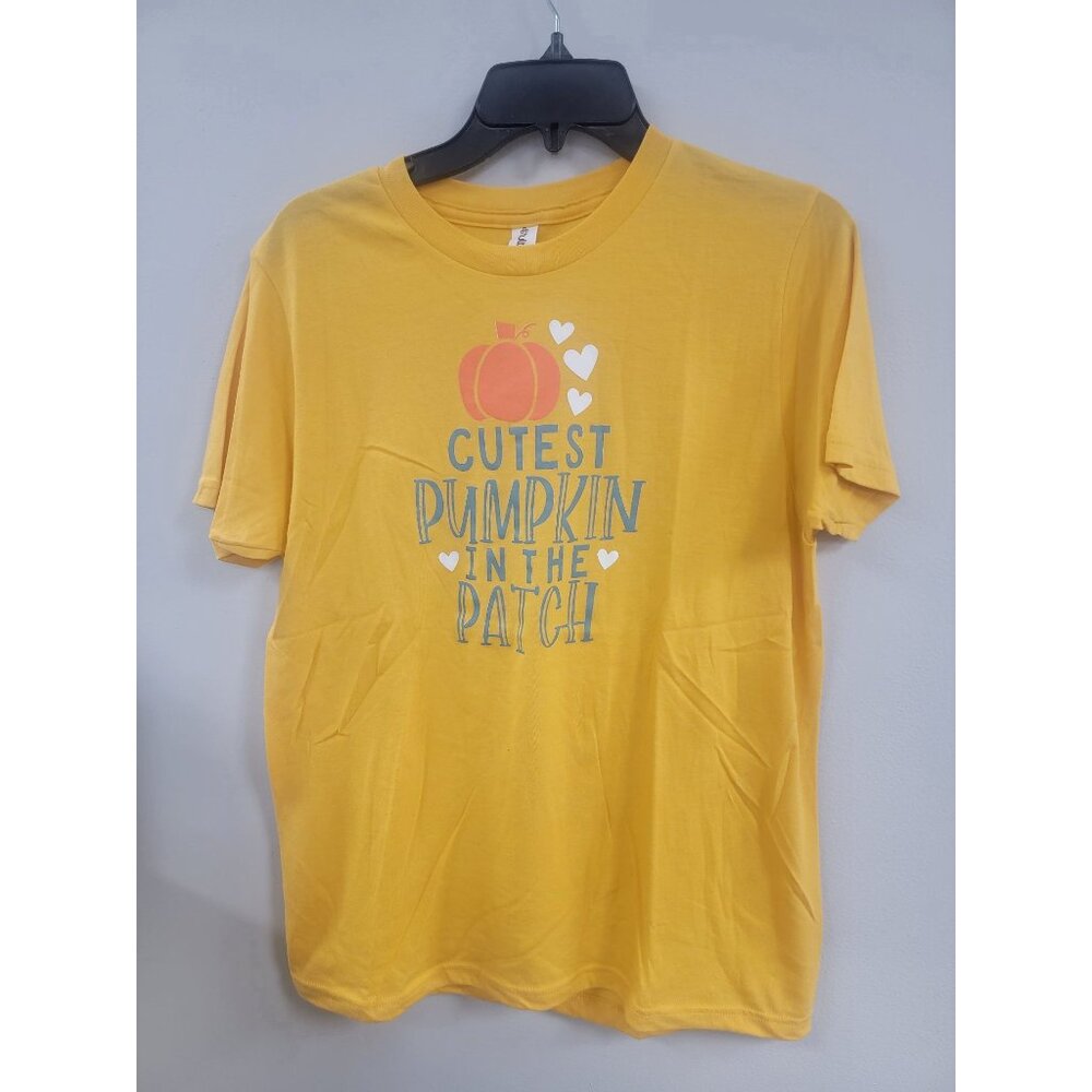 Cutest Pumpkin In The Patch Graphic Tee -Youth XL - Yellow